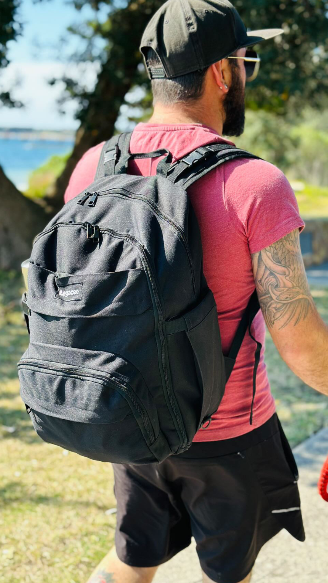 Unisex Nappy Backpack Black