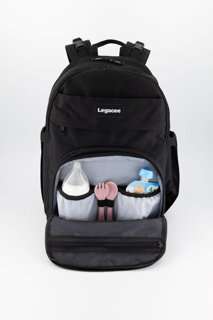 Unisex Nappy Backpack Black