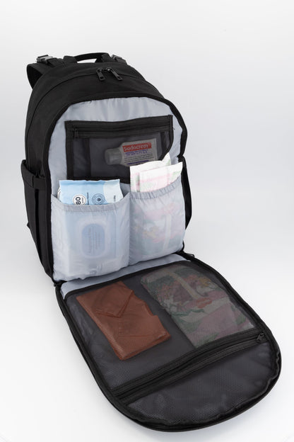 Unisex Nappy Backpack Black