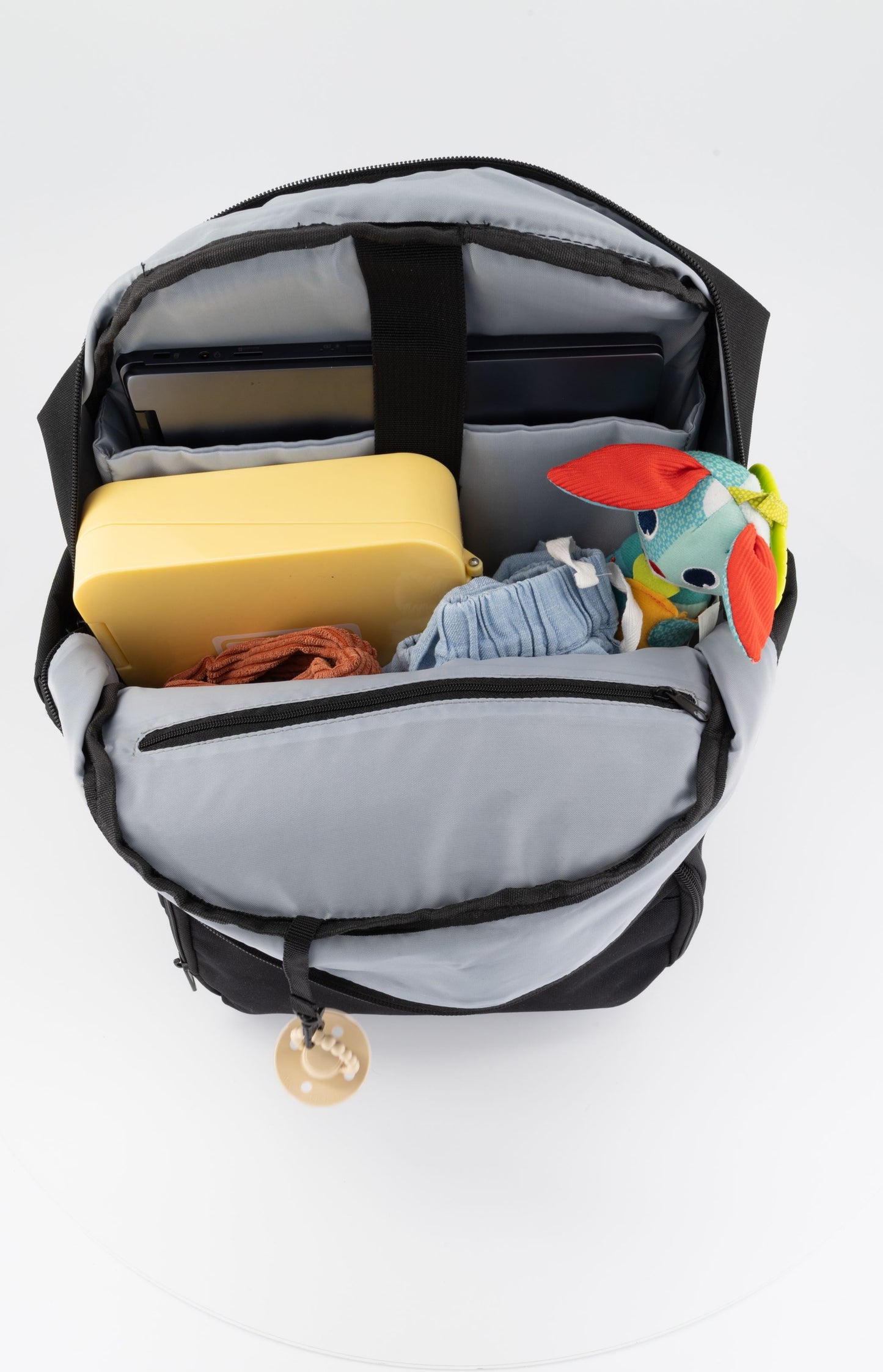 Unisex Nappy Backpack Black