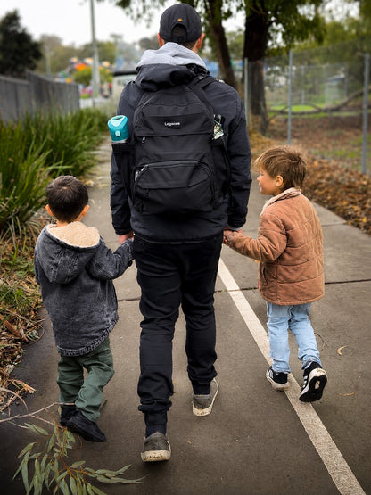 Unisex Nappy Backpack Black