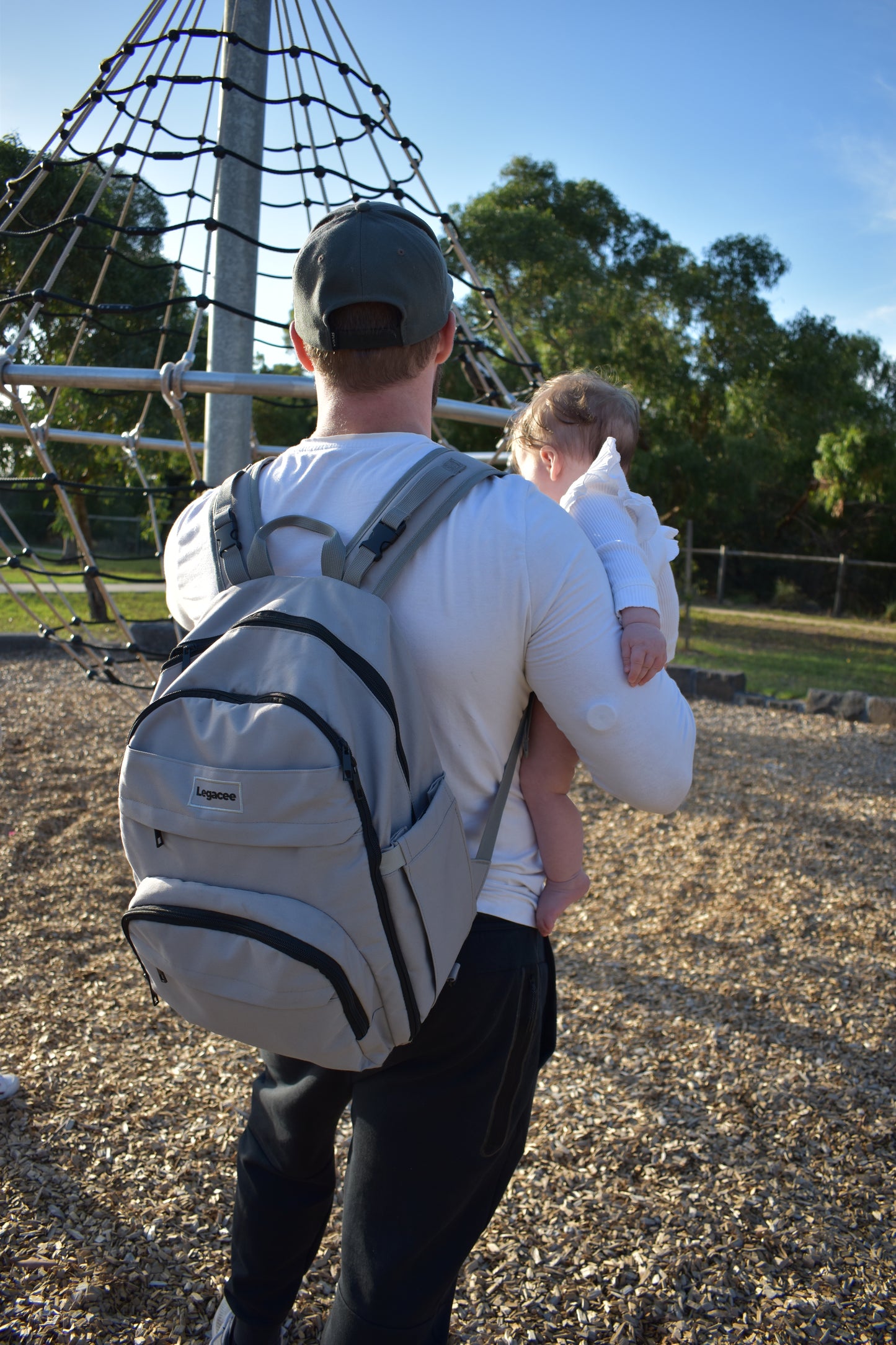 Unisex Nappy Backpack Grey