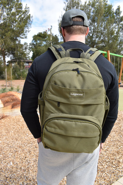 Unisex Nappy Backpack Khaki Green