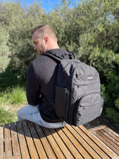 Unisex Nappy Backpack Black