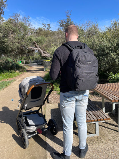 Unisex Nappy Backpack Black