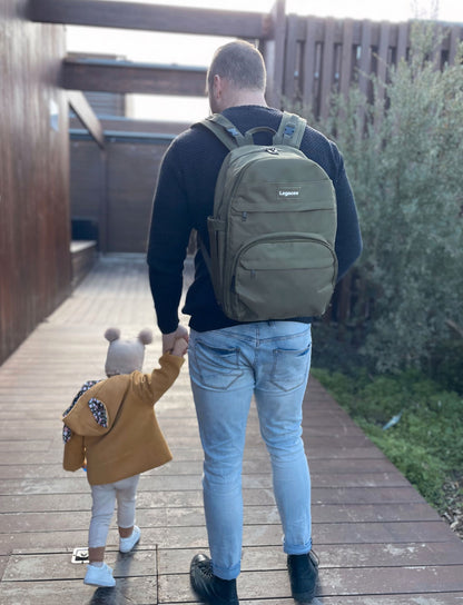 Unisex Nappy Backpack Khaki Green